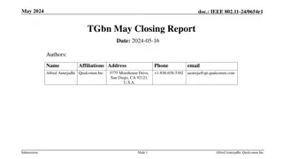IEEE 802.11-24/TGbn May 2024 Closing Report
