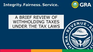 Withholding Taxes: A Comprehensive Overview