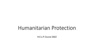 Understanding Humanitarian Protection and Addressing Needs in Conflict Situations