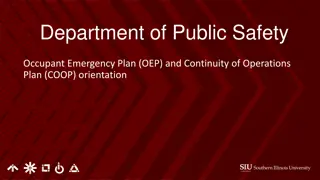 Comprehensive Guidelines for Department of Public Safety Occupant Emergency Plan (OEP) and Continuity of Operations Plan (COOP)