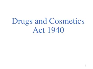Overview of Drugs and Cosmetics Act, 1940