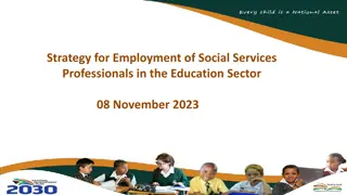Employment Strategy for Social Services Professionals in Education Sector