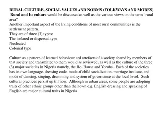 Rural Culture, Social Values, and Norms in Nigeria