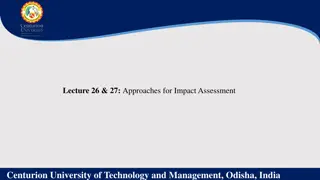 Approaches for Impact Assessment at Centurion University, India