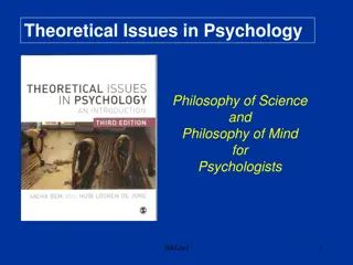 Theoretical Issues in Psychology: Philosophy of Science and Mind