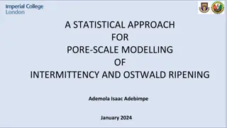 Statistical Modeling of Pore-Scale Intermittency and Ostwald Ripening