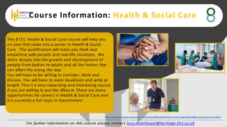 BTEC Health & Social Care Course Overview
