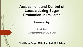 Assessment and Control of Sugar Production Losses in Pakistan