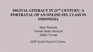 Digital Literacy in Online EFL Classes at an Islamic Junior High School