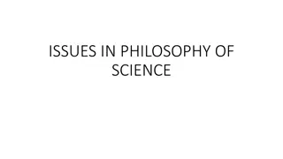 Challenges in Philosophy of Science: Explanation and Induction