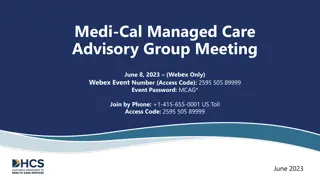 Medi-Cal Managed Care Advisory Group Meeting - June 8, 2023