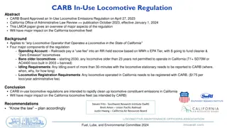 California Locomotive Regulations Overview