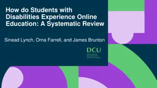 The Online Education Experience of Students with Disabilities