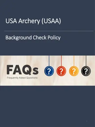 USA Archery (USAA) Background Check Policy