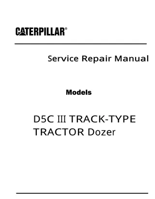 Caterpillar Cat D5C III TRACK-TYPE TRACTOR Dozer Bulldozer (Prefix 5HS) Service Repair Manual Instant Download