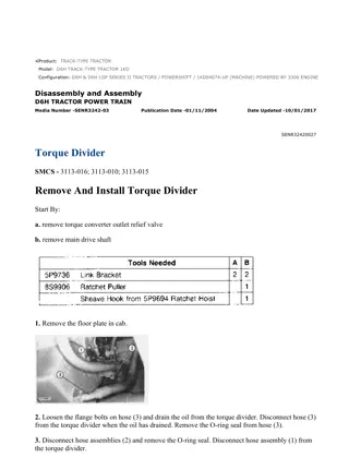 Caterpillar Cat D6H and D6H LGP SERIES II TRACTOR (Prefix 1KD) Service Repair Manual Instant Download (1KD04074 and up)