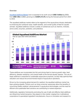 Innovative Solutions Propel Growth in Aquafeed Additives Market