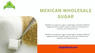 Wholesale Sugar Suppliers - King Hill Foods