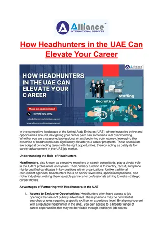 How Headhunters in the UAE Can Elevate Your Career