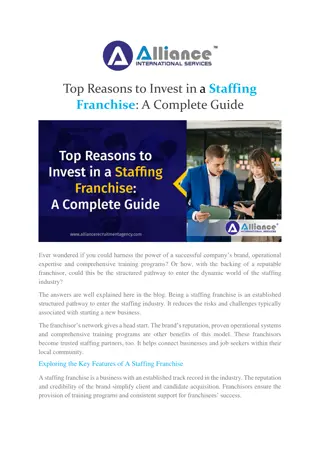 Top Reasons to Invest in a Staffing Franchise  A Complete Guide