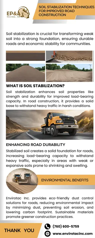 Soil Stabilization Techniques for Improved Road Construction