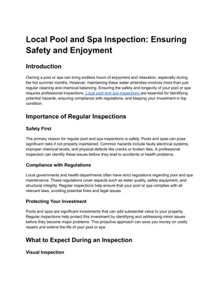 Local Pool and Spa Inspection_ Ensuring Safety and Enjoyment