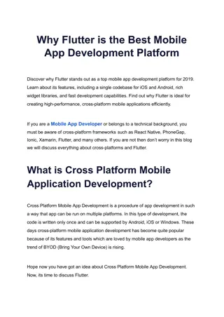 Why Flutter is the Best Mobile App Development Platform