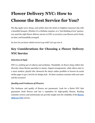 Flower Delivery NYC_ How to Choose the Best Service for You_
