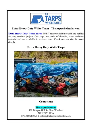 Extra Heavy Duty White Tarps | Thetarpswholesaler.com