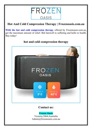 Hot And Cold Compression Therapy | Frozenoasis.com.au