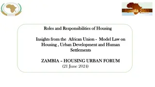 Responsibilities and Insights from African Union on Housing and Urban Development