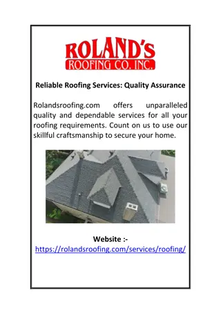 Reliable Roofing Services: Quality Assurance