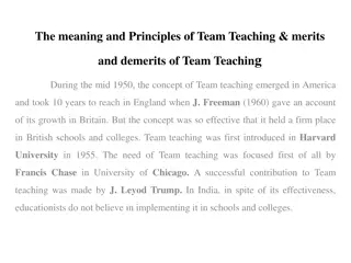 The Concept and Benefits of Team Teaching in Education