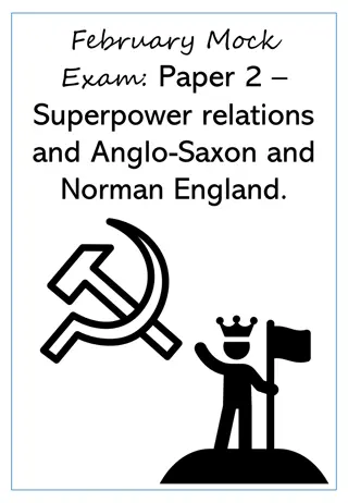 Anglo-Saxon, Norman England, and Superpower Relations Study Plan