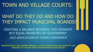 The Role of Town and Village Courts in Municipal Governance