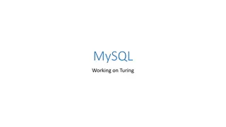 Guide to MySQL Operations on Turing Server