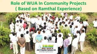 Enhancing Community Projects Through Water User Associations (WUA) in Ramthal Experience
