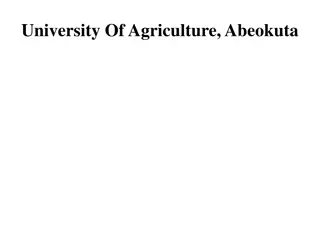 Exploring Biotechnology in Agriculture at University of Abeokuta