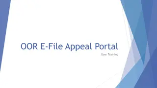 E-File Appeal Portal User Training Glossary and Procedures