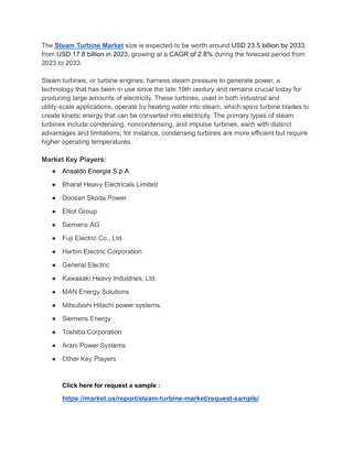 Steam Turbine Market: Key Drivers and Challenges