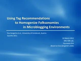 Enhancing Folksonomies in Microblogging with Tag Recommendations