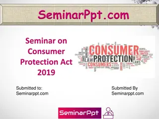 The Consumer Protection Act 2019