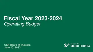 Overview of USF Board of Trustees Fiscal Year 2023-2024 Operating Budget