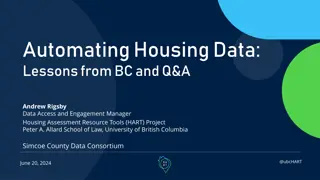 Automating Housing Data: Lessons from BC and Q&A Review