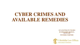 Cyber Crimes and Remedies in Gangtok by Himanshu Dhawan