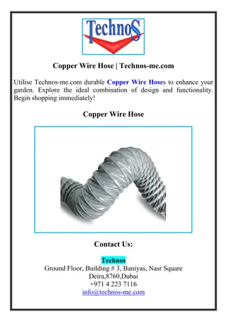 Copper Wire Hose | Technos-me.com