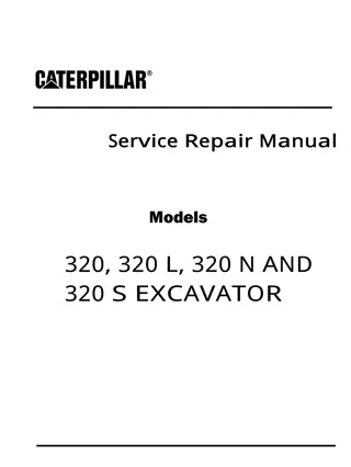 Caterpillar Cat 320 EXCAVATOR (Prefix 3XK) Service Repair Manual Instant Download 6