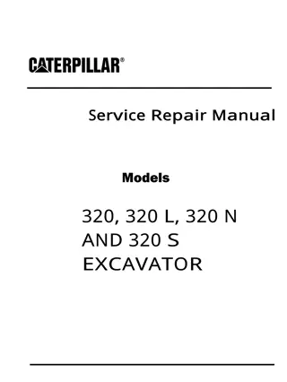 Caterpillar Cat 320 EXCAVATOR (Prefix 6KM) Service Repair Manual Instant Download