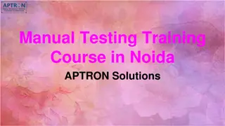 Manual Testing Training Course in Noida