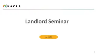 Overview of Landlord Seminar on May 9, 2024 - Housing Assistance Programs and Regulations